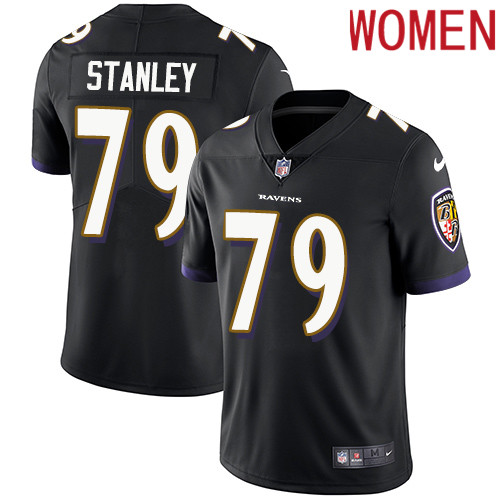 2019 Women Baltimore Ravens #79 Stanley black Nike Vapor Untouchable Limited NFL Jersey->women nfl jersey->Women Jersey